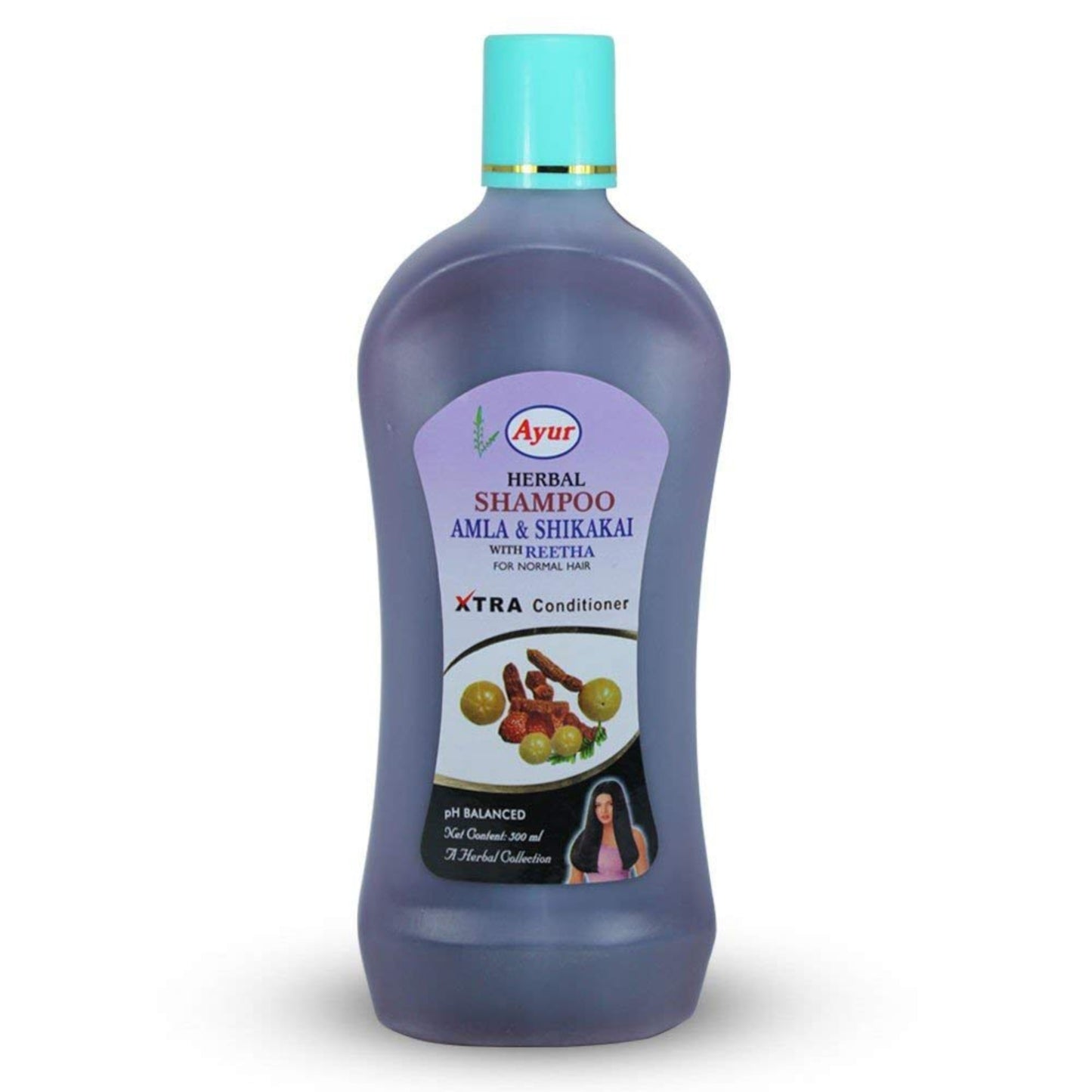 AYUR AMLA SHIKAKAI SHAMPOO 200 ML BOTTLE.
