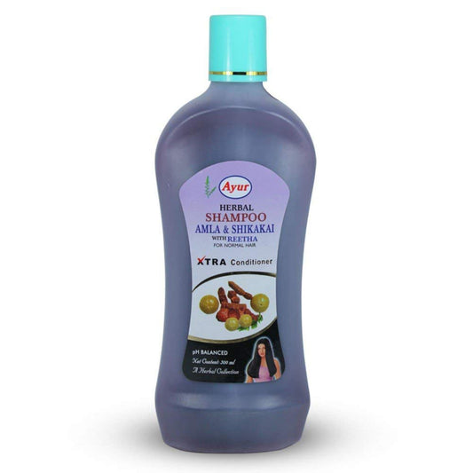 AYUR AMLA SHIKAKAI SHAMPOO 200 ML BOTTLE.