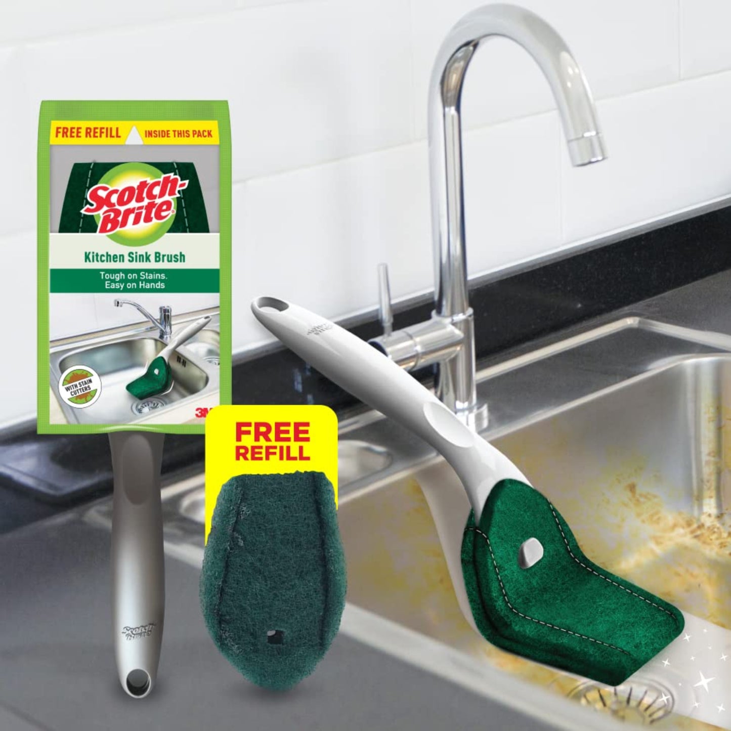 SCOTCH BRITE KITCHEN SINK BRUSH 1PC