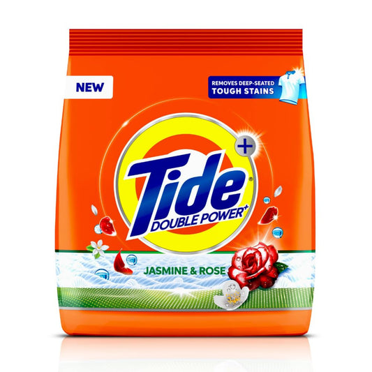TIDE REGULAR PLUS+ DETERGENT POWDER 500 GM POUCH.