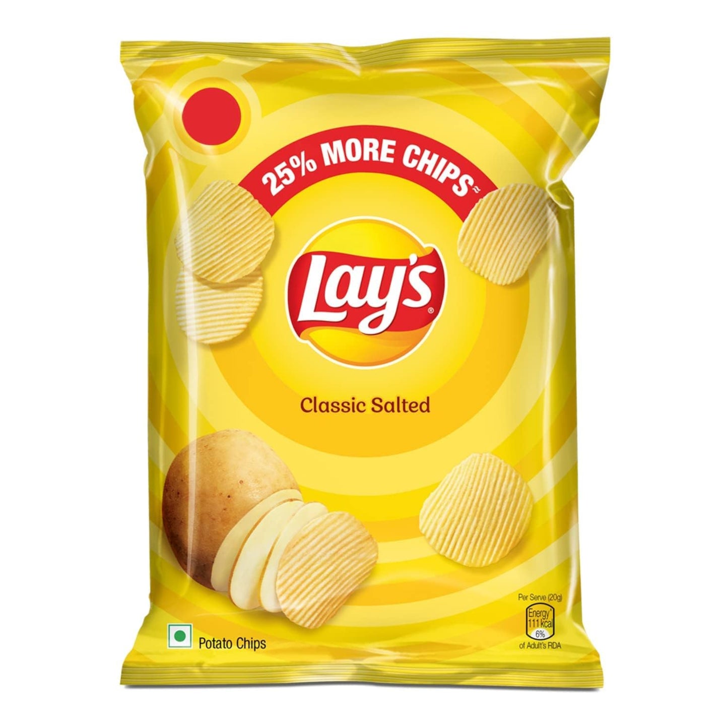 LAYS CLASSIC SALTED 55 GM PACKET. (CHIPS)