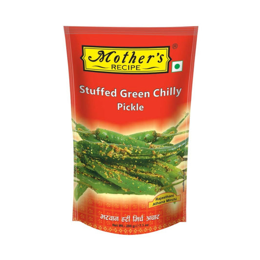 MOTHERS STUFFED GREEN CHILLI PICKLE 200GM