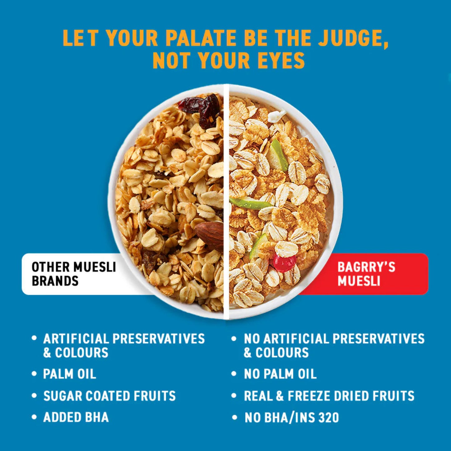 BAGGRYS MUESLI NO ADDED SUGAR 500GM