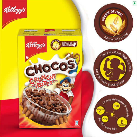 KELLOGS CHOCOS CRUNCHY BITES 375 GM POUCH