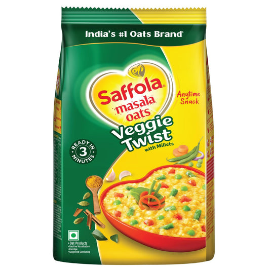 SAFFOLA OATS VEGGIE TWIST 500 GM POUCH.