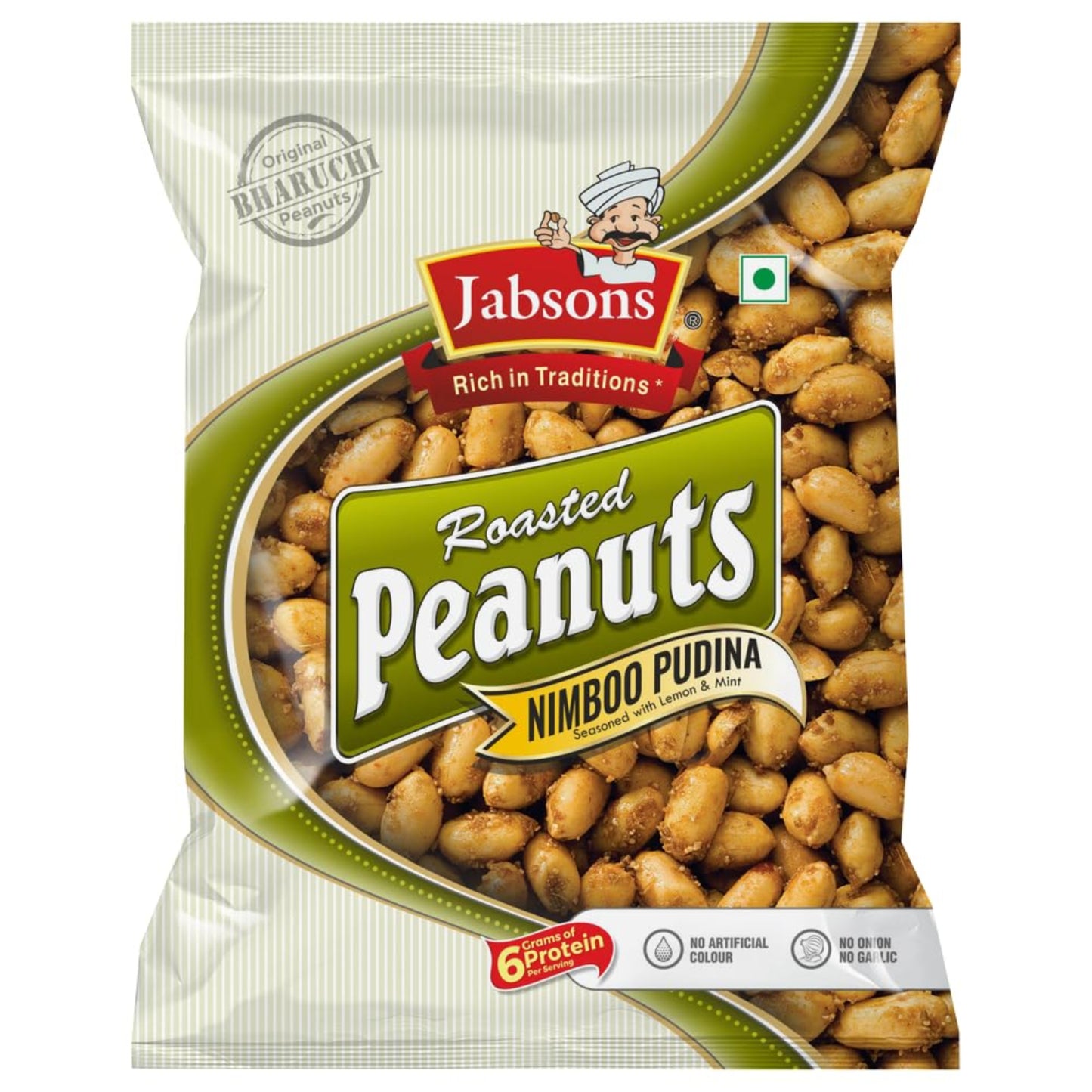 JABSONS PEANUTS NIMBOO PUDINA 140 GM POUCH. (NAMKEEN)