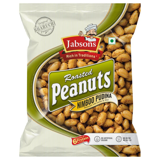 JABSONS PEANUTS NIMBOO PUDINA 140 GM POUCH. (NAMKEEN)