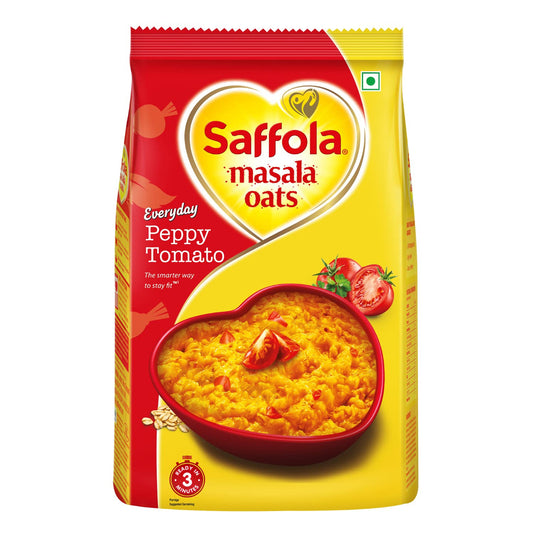 SAFFOLA OATS PEPPY TOMATO MASALA 500 GM POUCH.