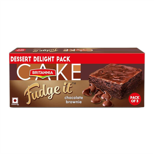 BRITANNIA CAKE FUDGE CHOCOLATE BROWNIE 120GM