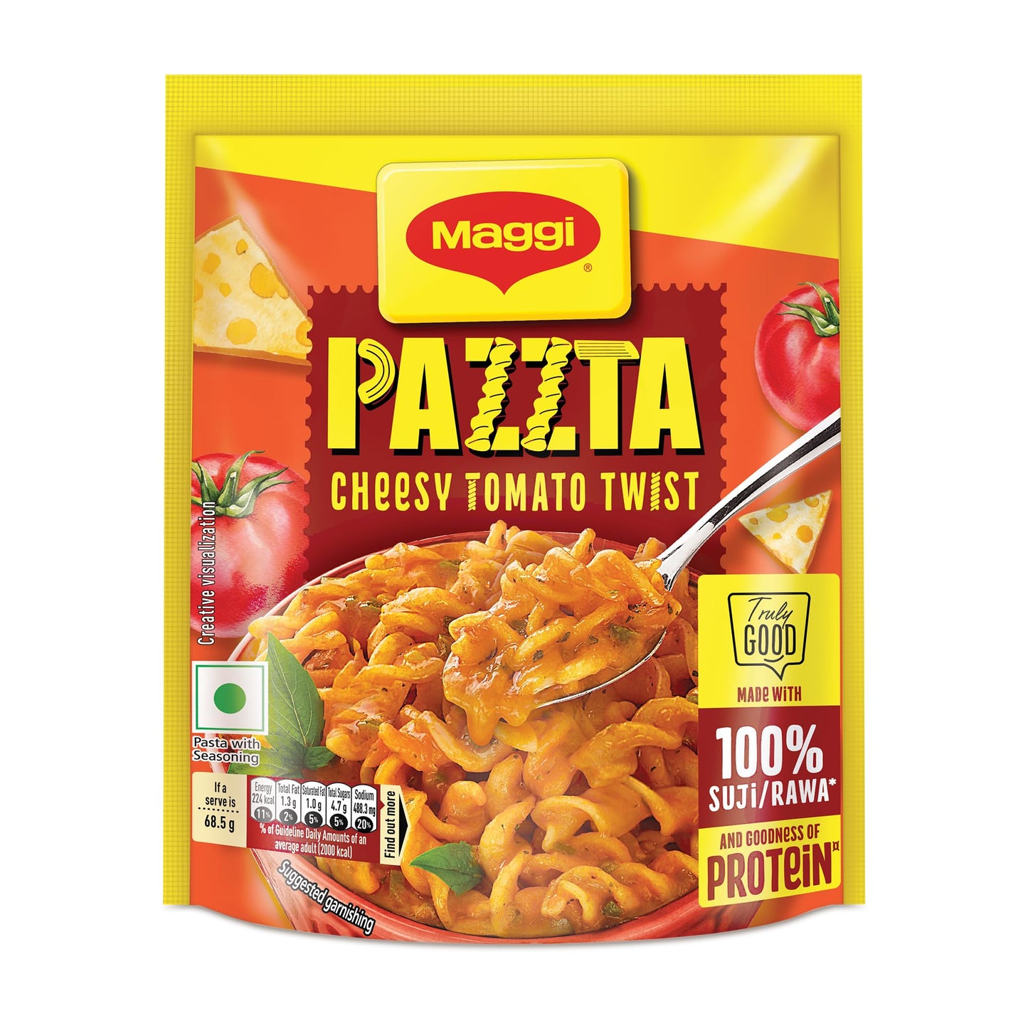 MAGGI PAZZTA TOMATO TWIST 64 GM POUCH. (Pasta)