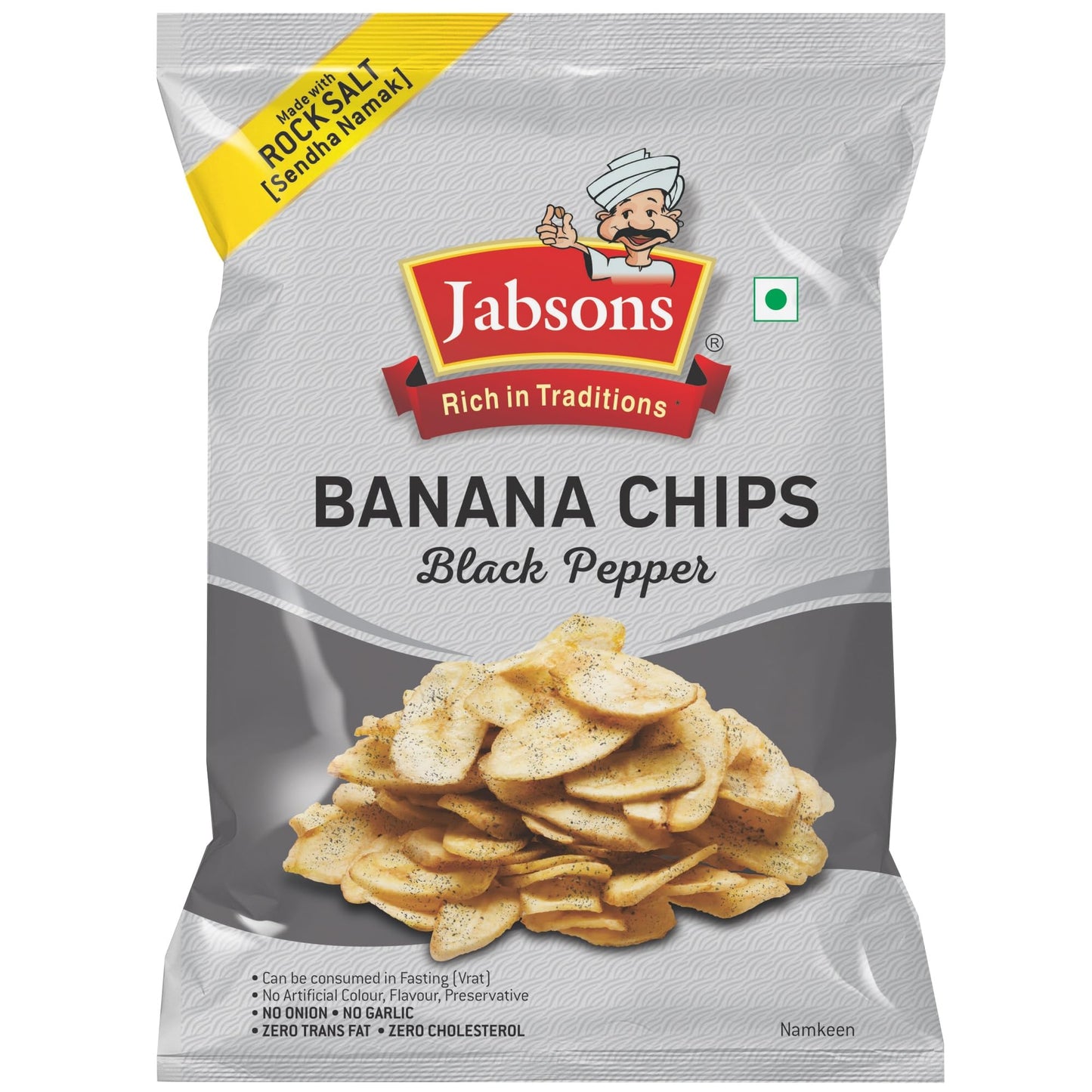 JABSONS BANANA CHIPS BLACK PEPPER 150GM
