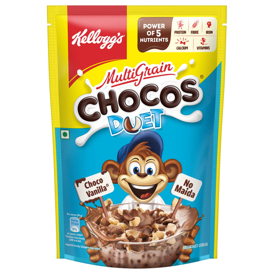 KELLOGS CHOCOS DUET CHOCO+VANILLA FLAVOUR 375 GM