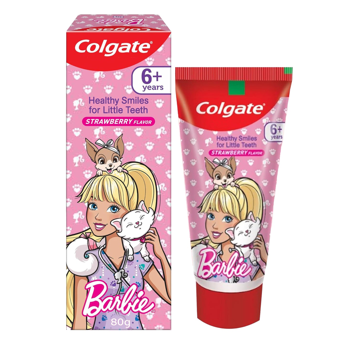 COLGATE BARBIE STRAWBERRY 80 GM TUBE.
