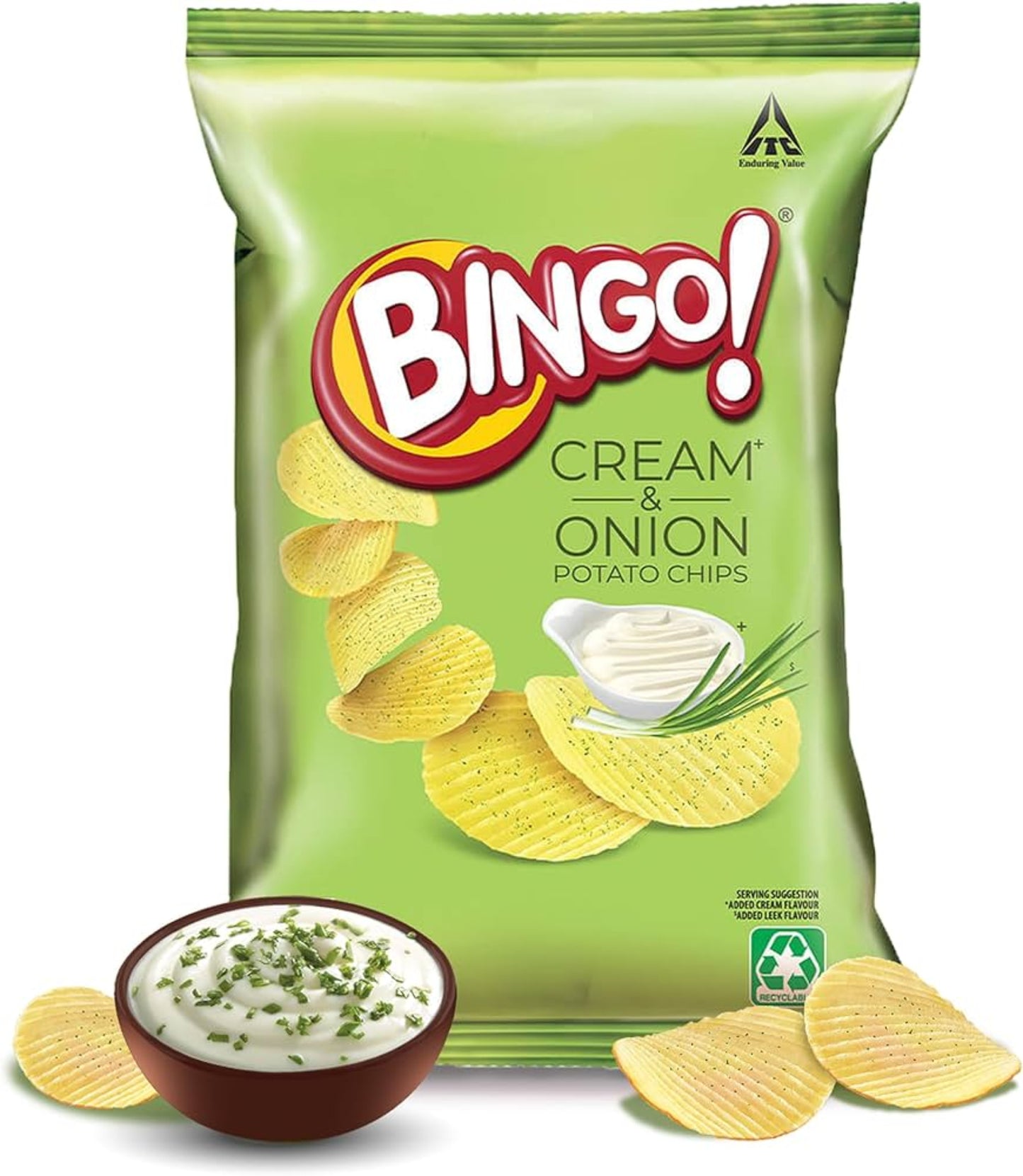 BINGO CHIPS CREAM ONION 50GM