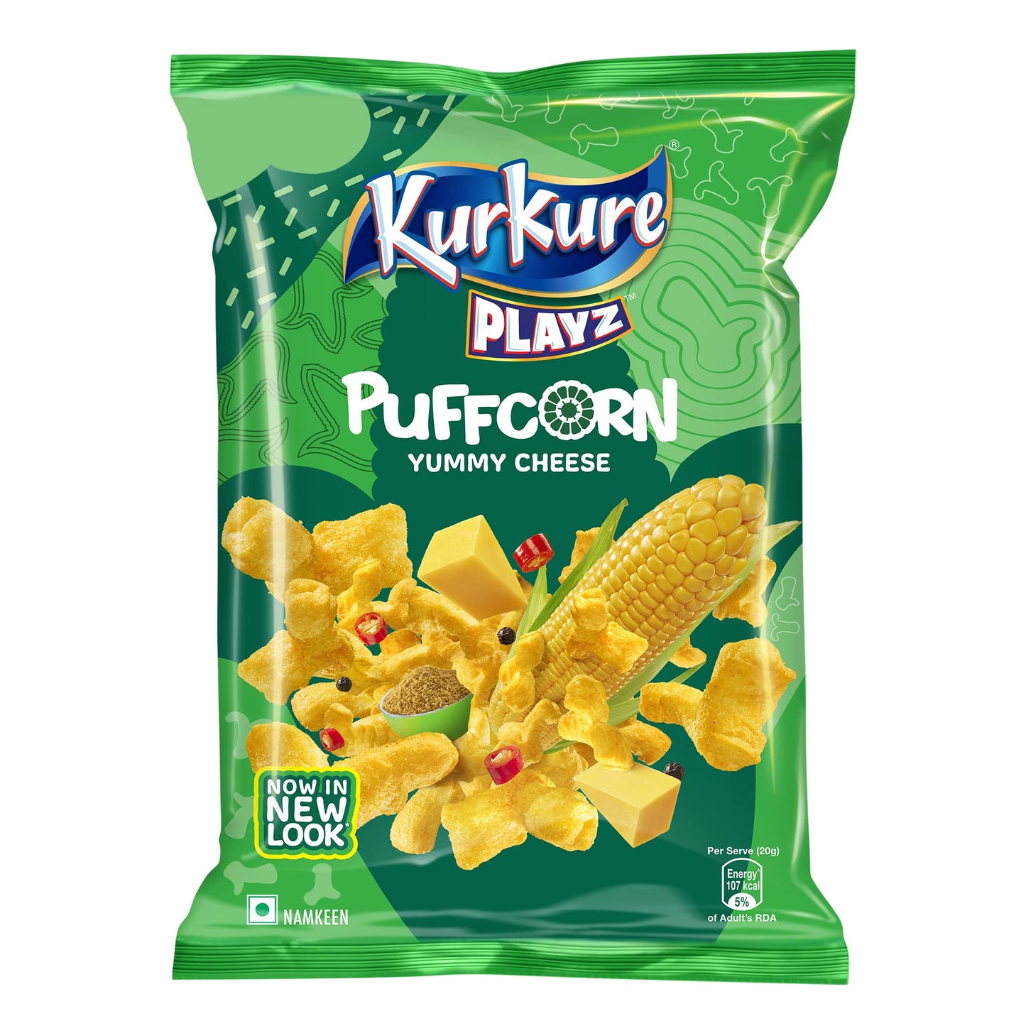 KURKURE PUFFCORN YUMMY CHEESE 69 GM PACKET.