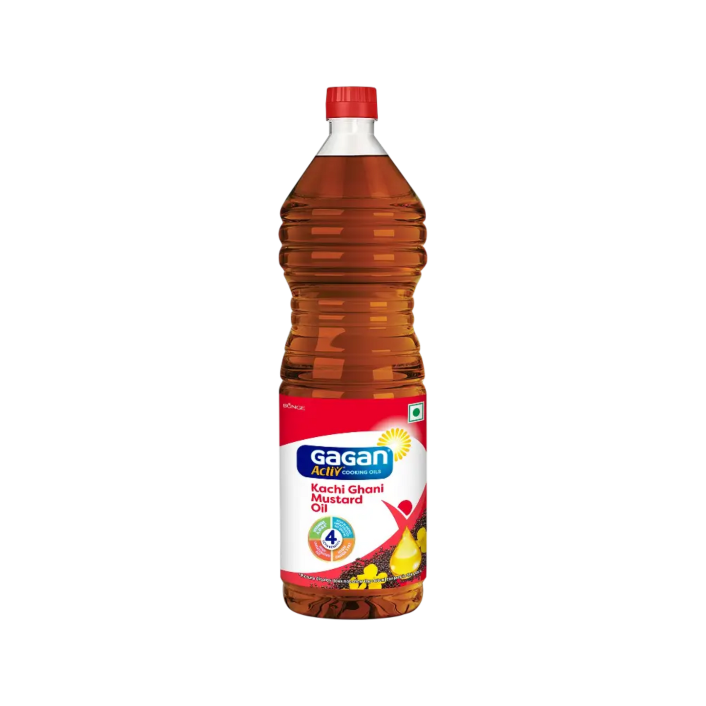 GAGAN MUSTARD OIL KACHI GHANI 1 LTR BOTTLE