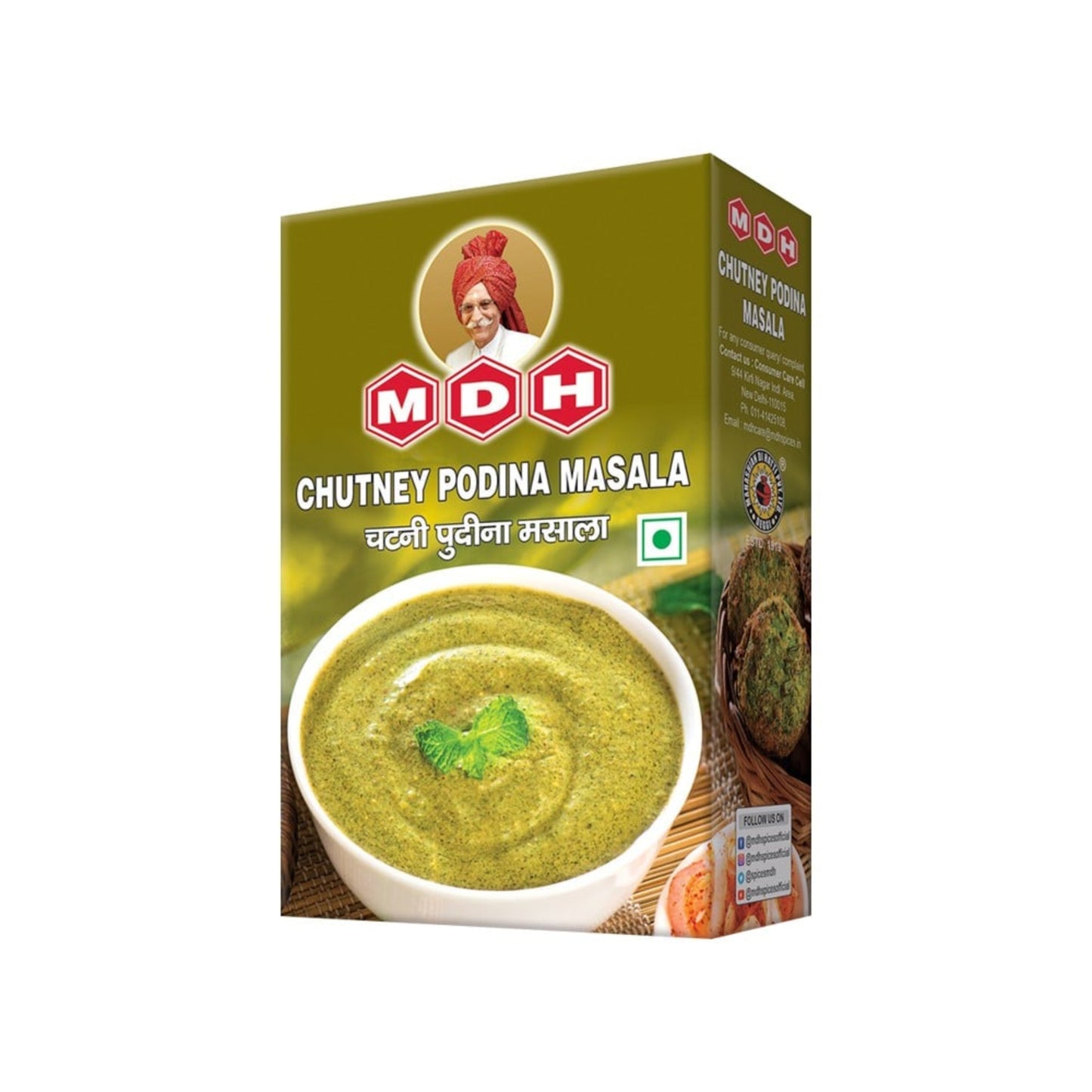 MDH CHUTNEY PUDINA MASALA 100 GM.CRTN