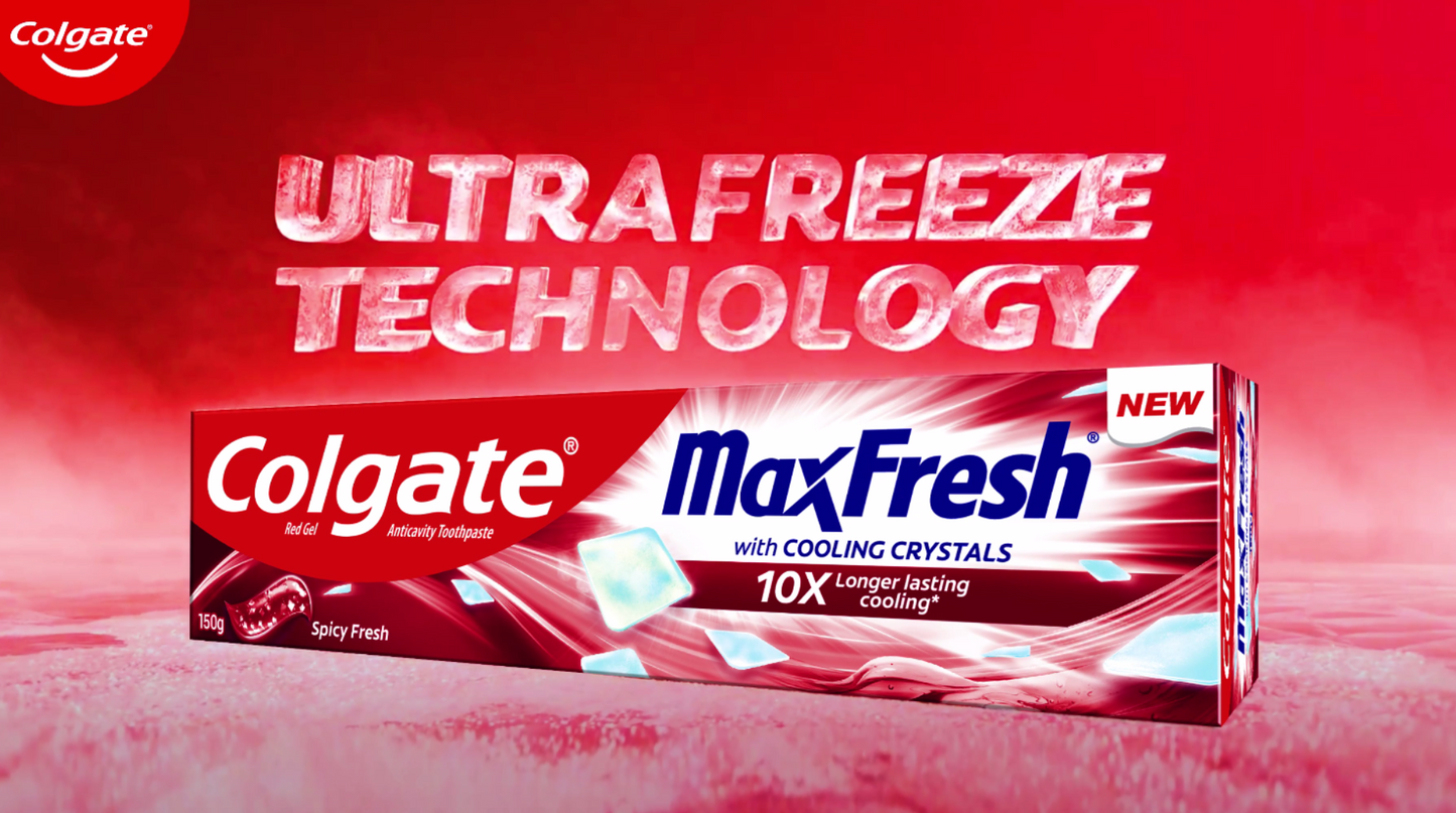 COLGATE MAX FRESH SPICY RED 80 GM TUBE.