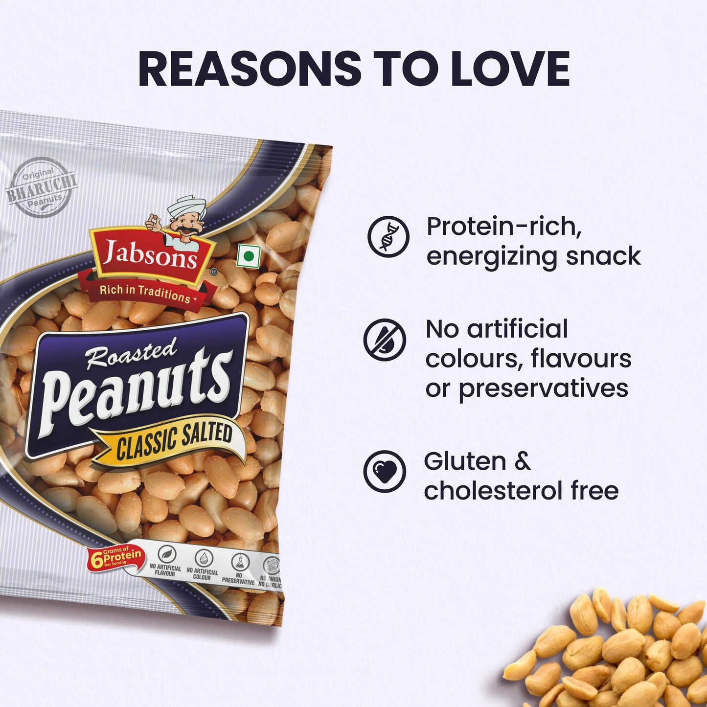 JABSONS CLASSIC SALTED PEANUTS 160GM (NAMKEEN)