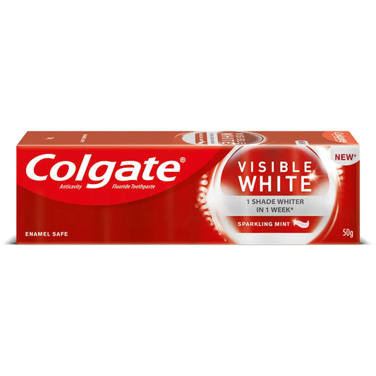 COLGATE VISIBLE WHITE MINT 50 GM TUBE.