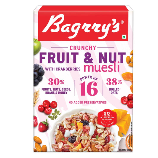 BAGGRYS MUESLI FRUIT & NUT WITH CRANBERRIES 400GM