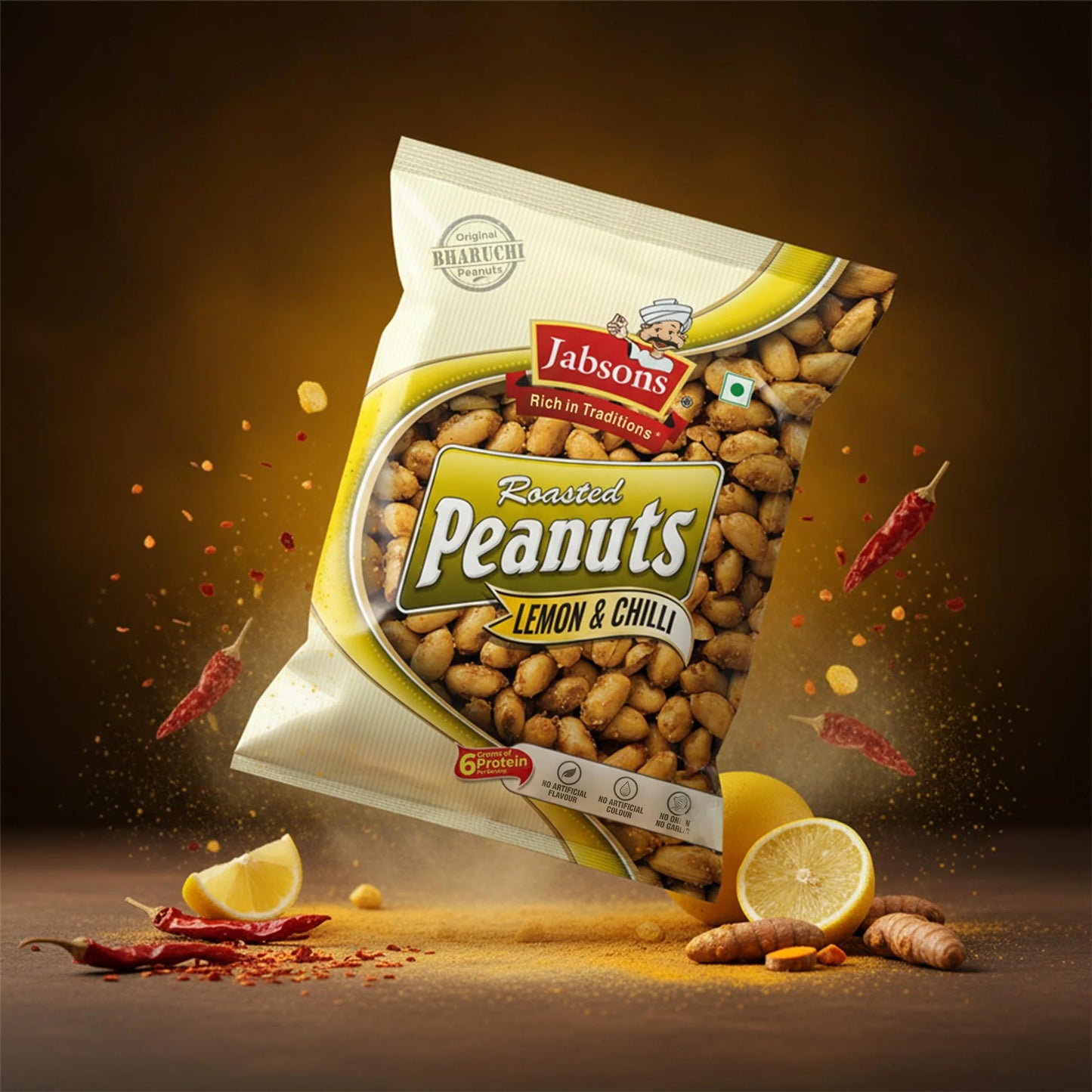 JABSONS PEANUT LEMON CHILLI 140GM (NAMKEEN)