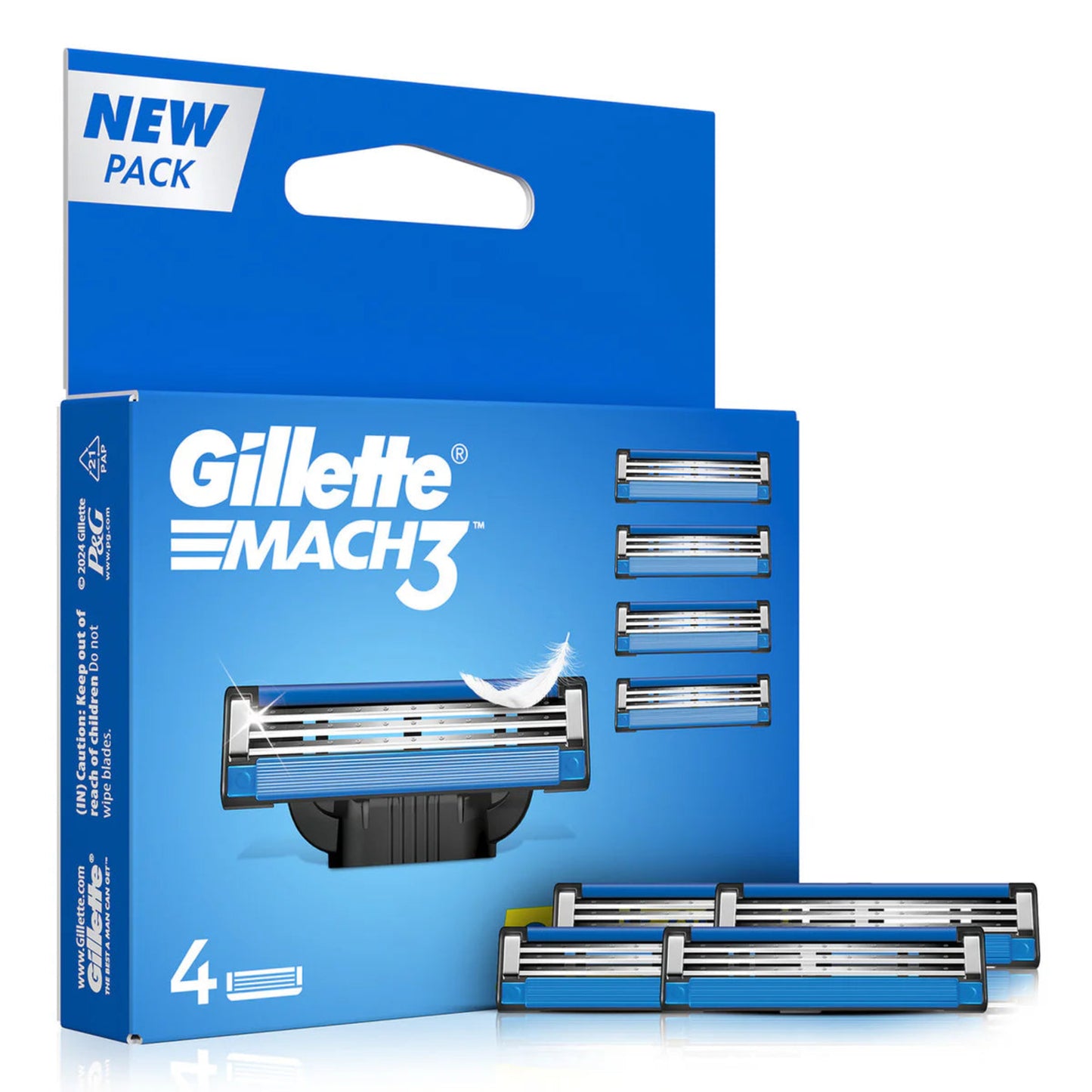 GILLETTE MACH3 4 CARTRIDGES CARTON.