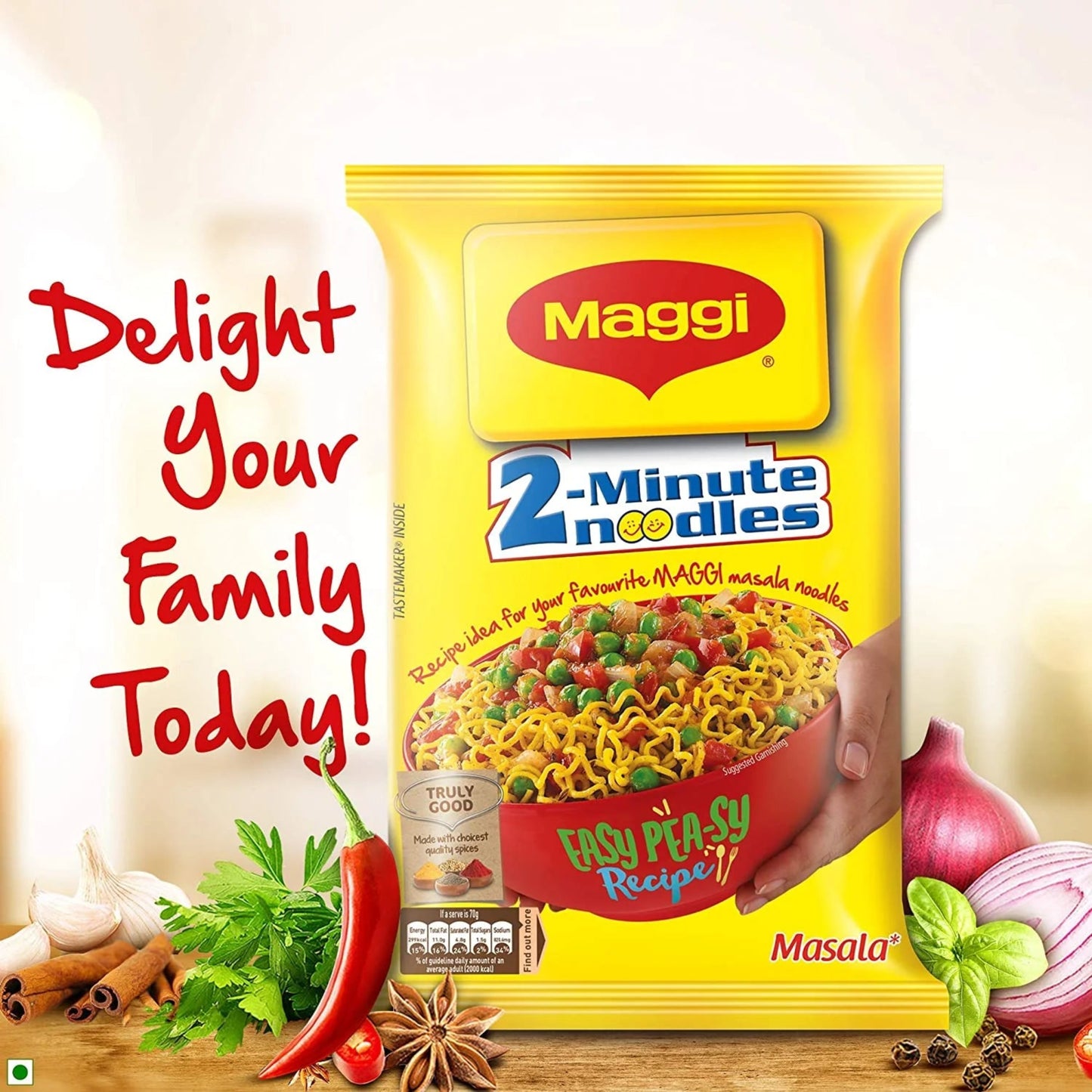 MAGGI NOODLES MASALA 52 GM POUCH.