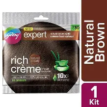 GODREJ EXPERT NATURAL BROWN 20 GM POUCH. (HAIR COLOR)