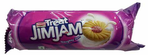 BRITANNIA TREAT JIM JAM BISCUIT. 100 GM