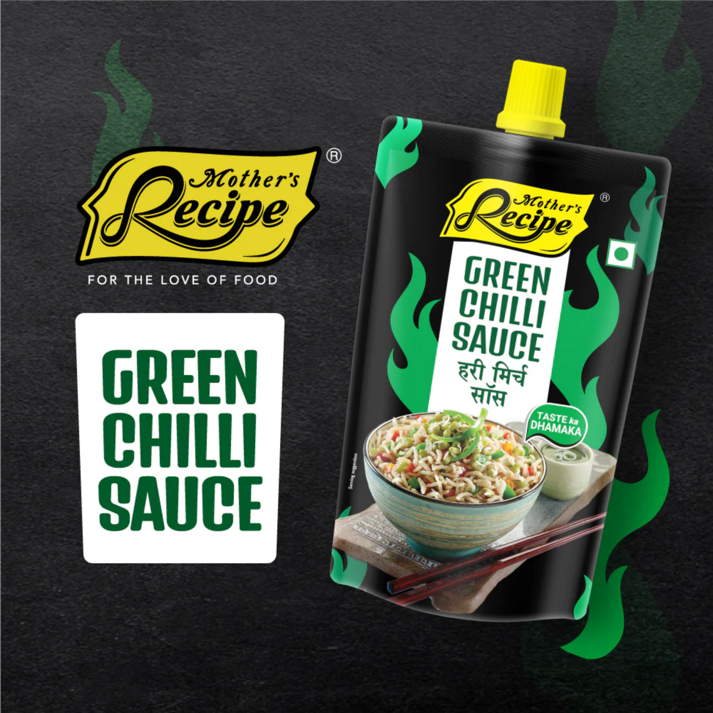 mothers green chilli sauce 85gm