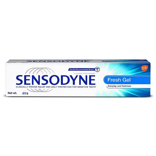 SENSODYNE FRESH GEL TOOTH PASTE 40 GM TUBE.