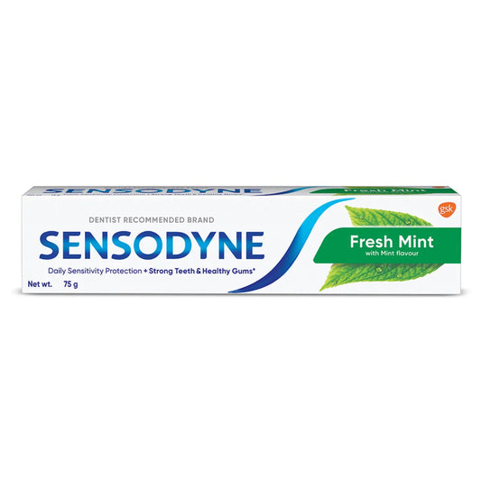 SENSODYNE FRESH MINT TOOTH PASTE 80 GM TUBE.