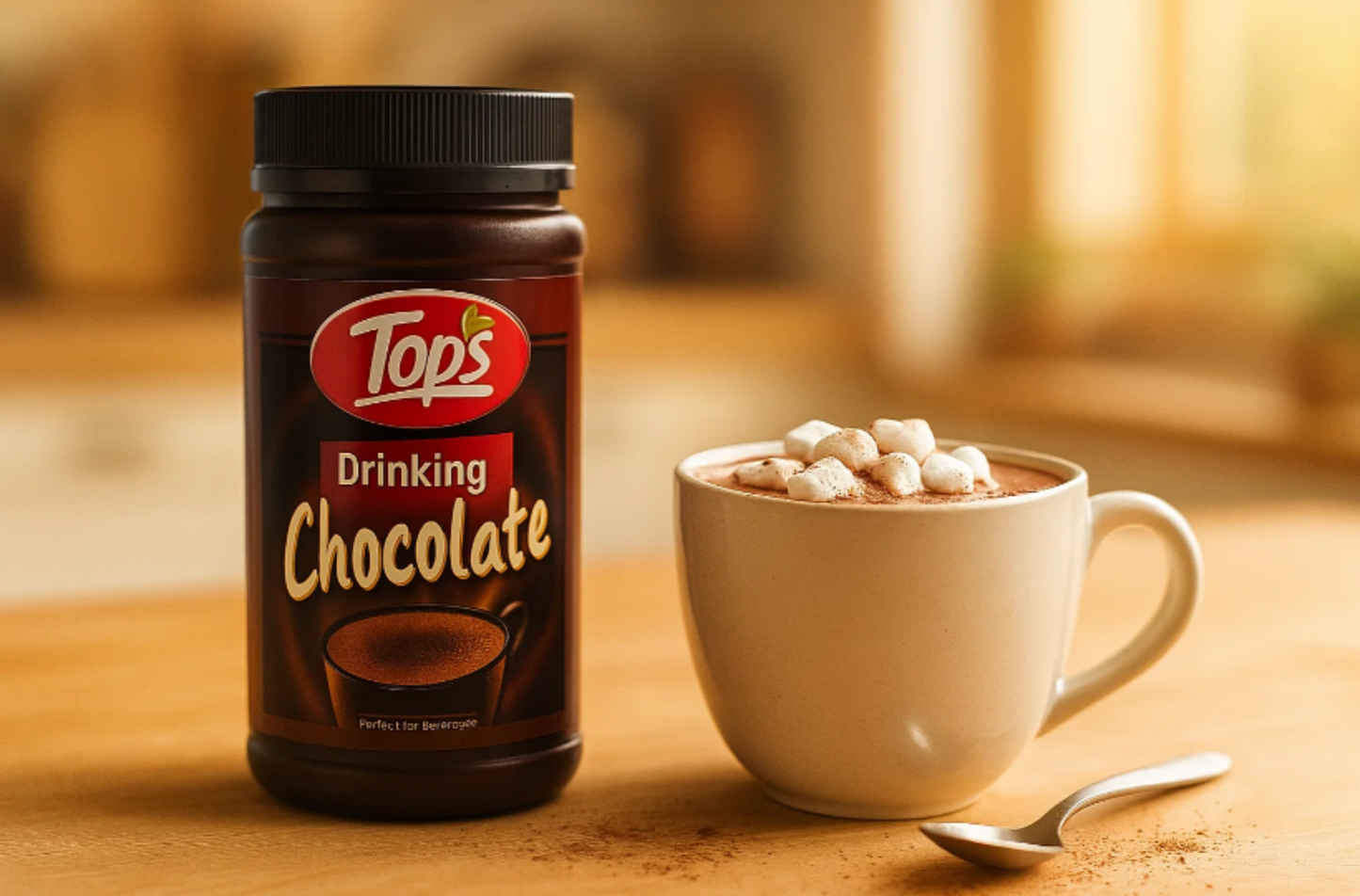 TOPS DRINKING CHOCLATE 100 GM JAR.