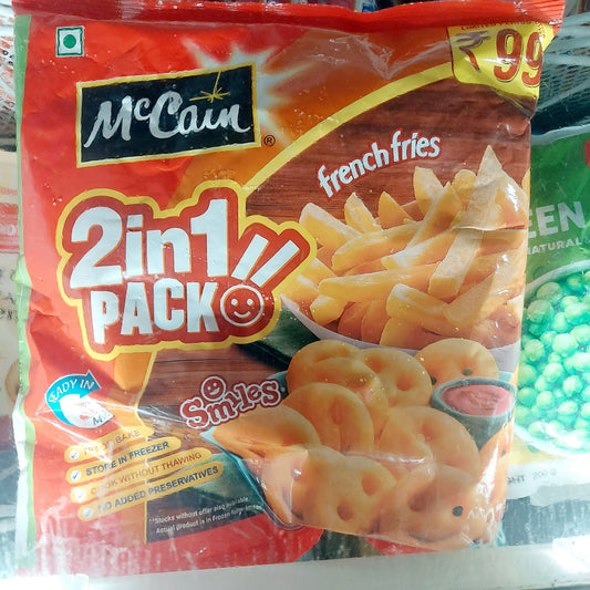 MCCAIN 2IN1 SMILE+FRENCH FRIES 375GM