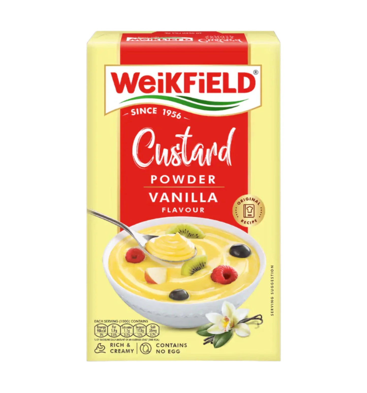 WEIKFIELD CUSTARD POWDER VANILLA FLAVOUR 100 GM CRTN.
