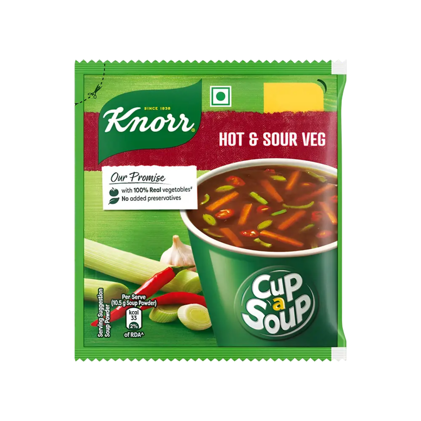 KNORR CUP- A-SOAP HOT & SOUR VEG 11 GM POUCH