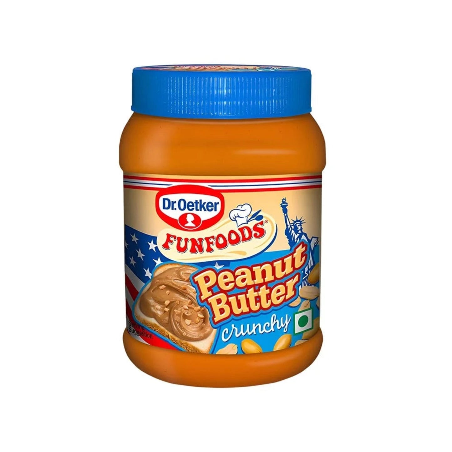 FUN FOOD PEANUT BUTTER CRUNCHY 340 GM JAR.