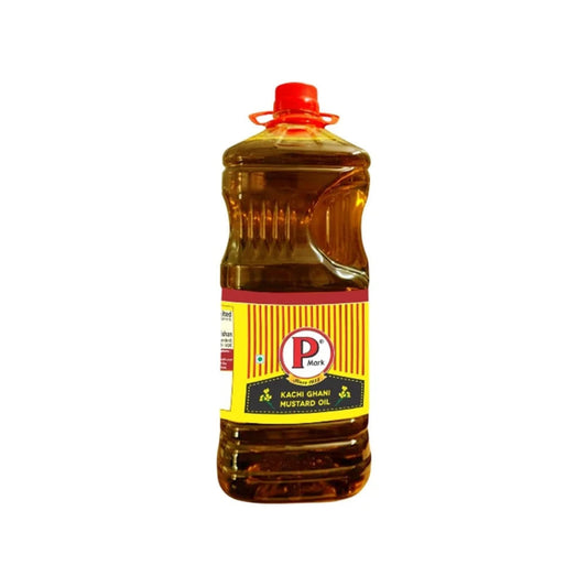 P MARK MUSTARD OIL 1 LTR BOTTLE.