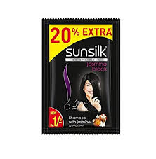 SUNSILK BLACK SHINE SHAMPOO 6 ML SACHET.