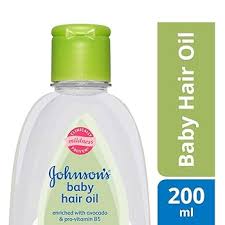 JOHNSON BABY HAIR OIL 200 ML BOTTLE.