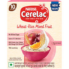 NESTLE CERELAC 3 WHEAT RICE MIXED FRUIT 300 GM BOX