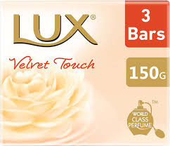 LUX SOAP VELVET TOUCH 3*150 GM SET.