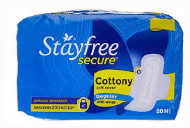 STAYFREE SECURE COTTONY SOFT REGULAR 20 PADS