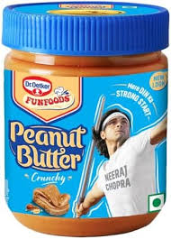 FUN FOOD PEANUT BUTTER CRUNCHY 340 GM JAR.