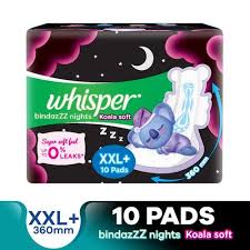 WHISPER KOALA SOFT NIGHTS XXL+ 10PADS