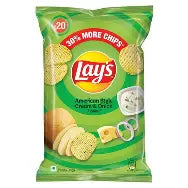 LAYS AMERICAN STYLE CREAM & ONION 26 GM POUCH.