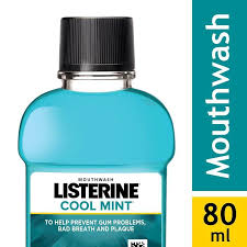 LISTERINE COOL MINT MOUTH WASH 80 ML BOTTLE.