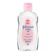 JOHNSON BABY OIL 200 ML BOTTLE.