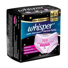WHISPER PANTIES M-L 6PC